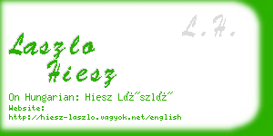 laszlo hiesz business card